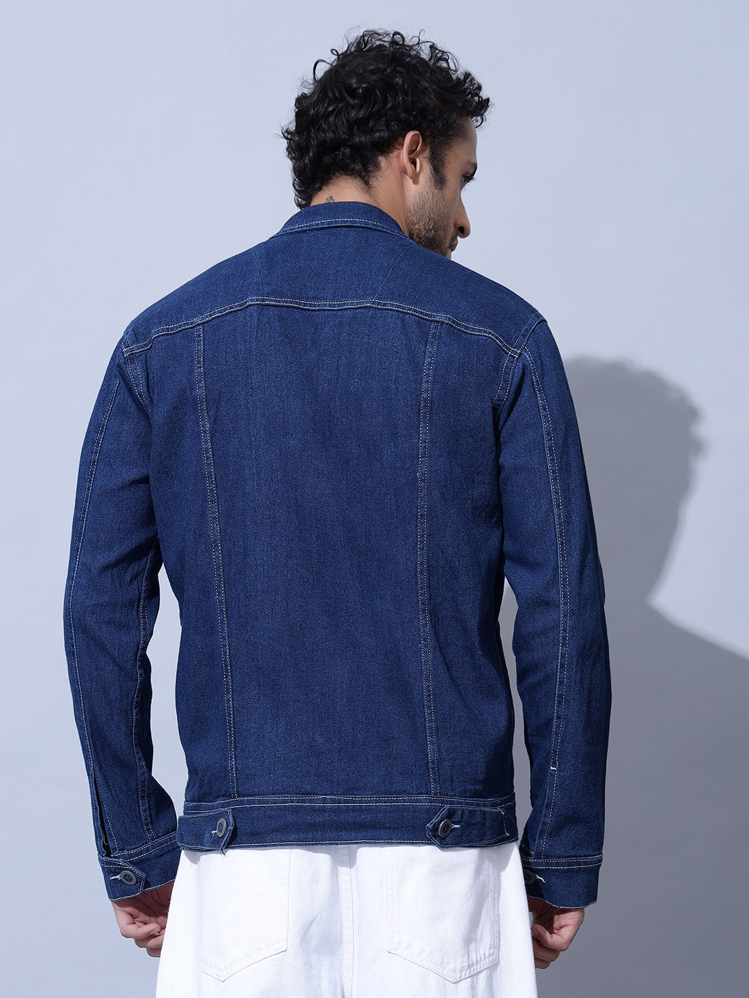 INDIGO DOUBLE BOX POCKET BLUE DENIM JACKET