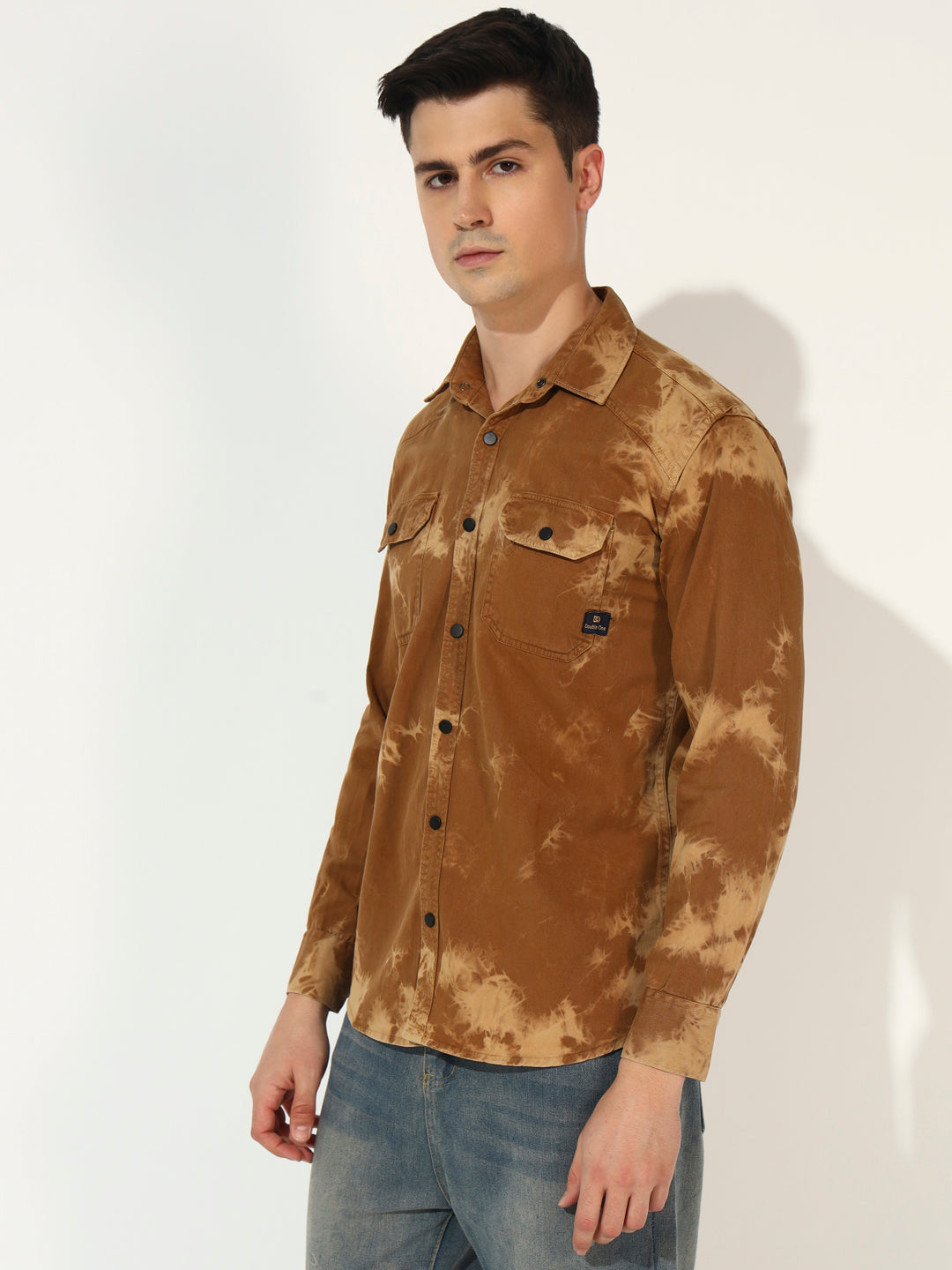CLOUDBURST DOUBLE POCKET BROWN RFD CARGO SHIRT