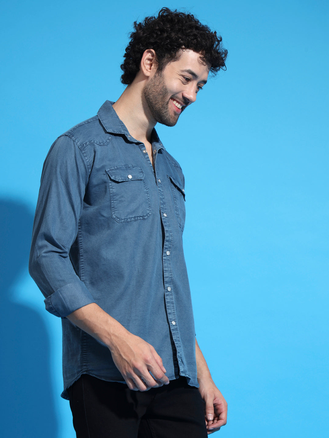 MENS STYLISH DOUBLE POCKET RFD SHIRT