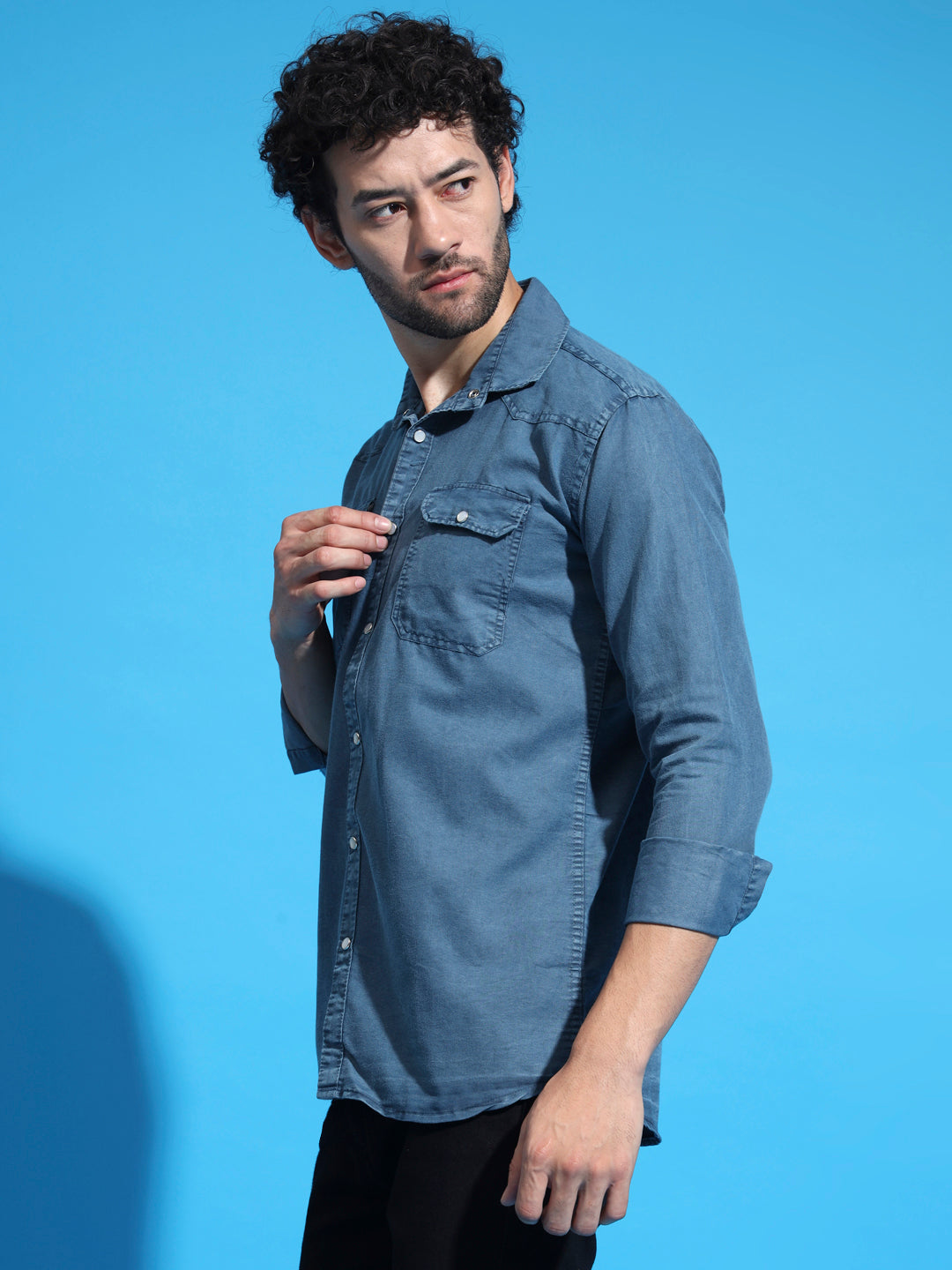 MENS STYLISH DOUBLE POCKET RFD SHIRT