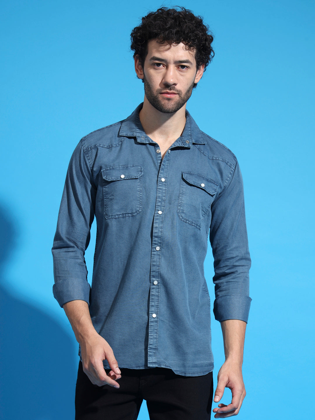 MENS STYLISH DOUBLE POCKET RFD SHIRT