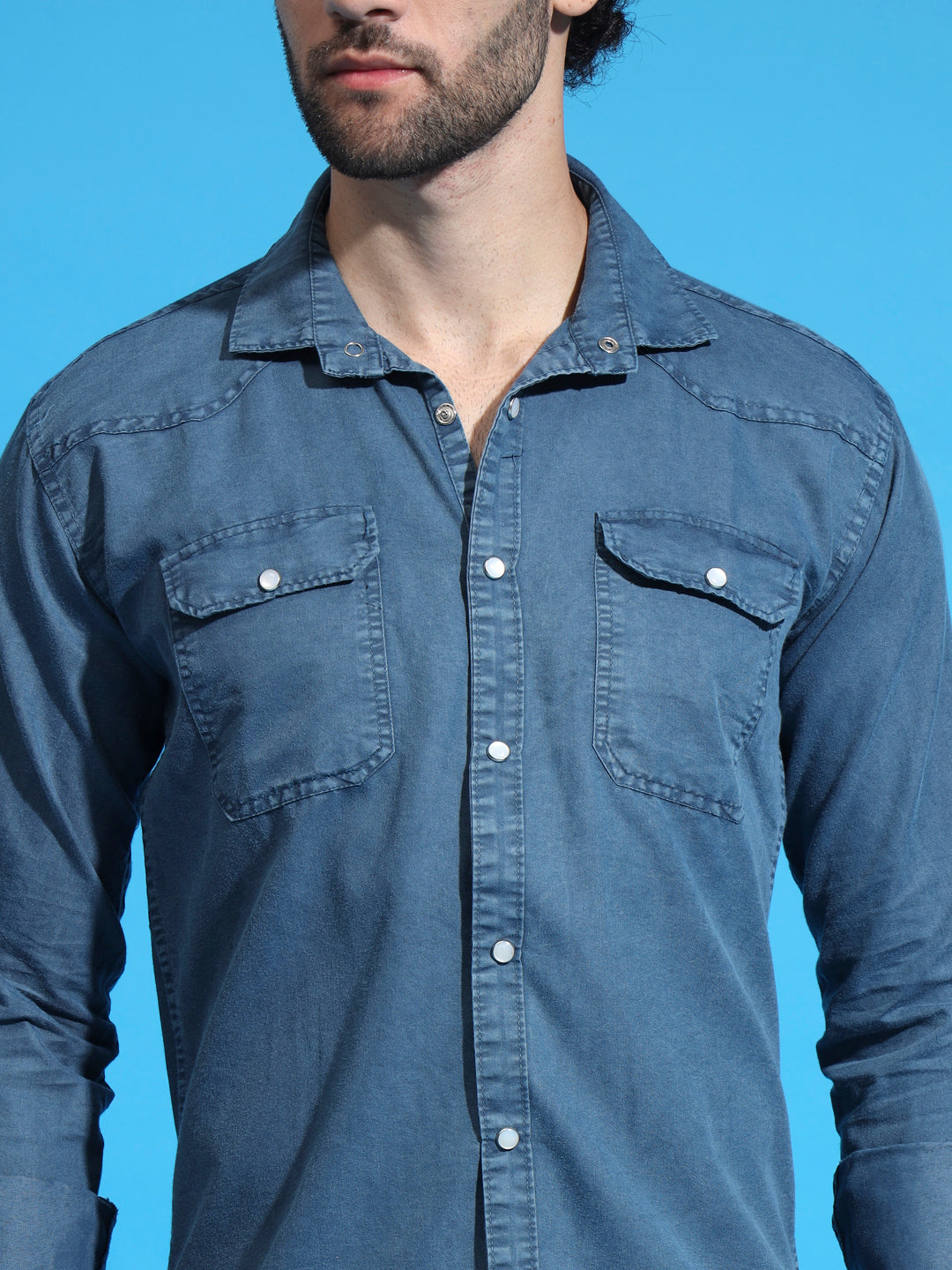 MENS STYLISH DOUBLE POCKET RFD SHIRT