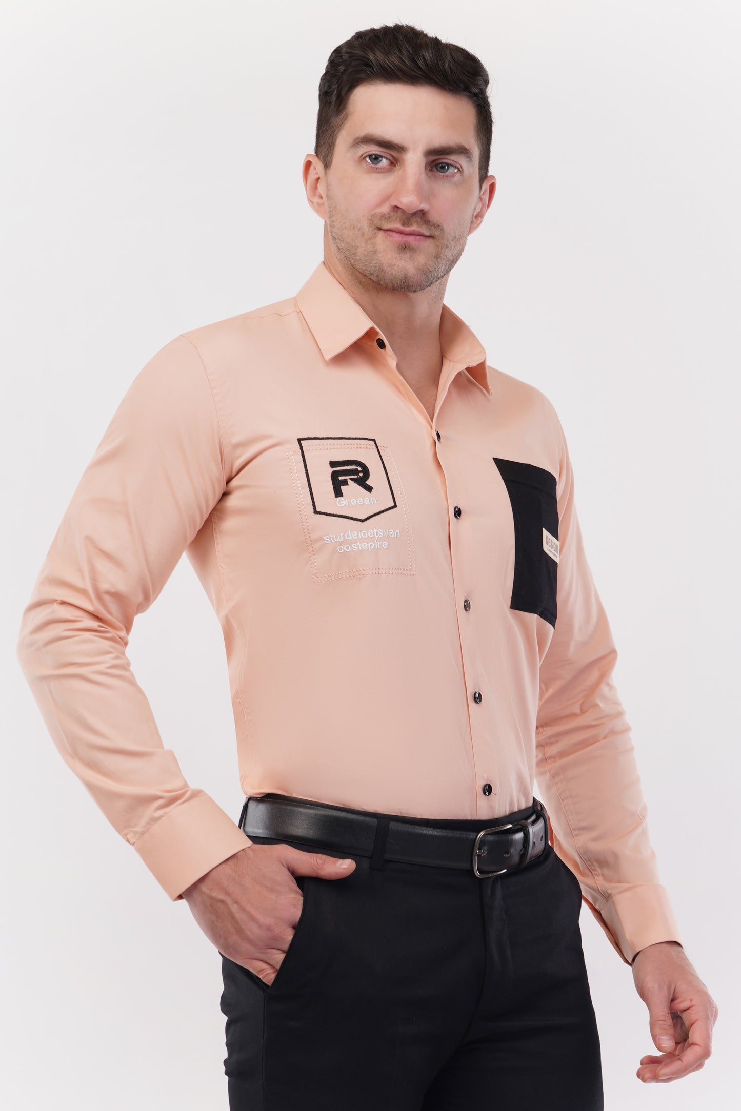 Pale Chestnut Embroidery Shirt