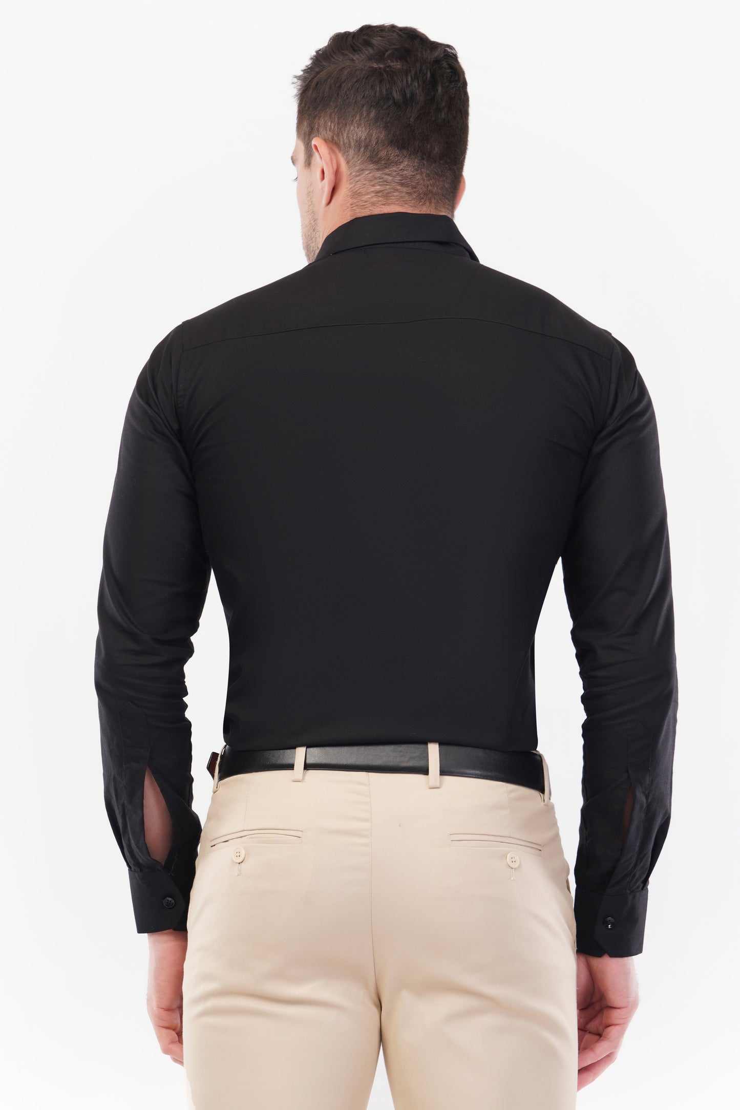 Chinese Black Genzy Embroidery Shirt
