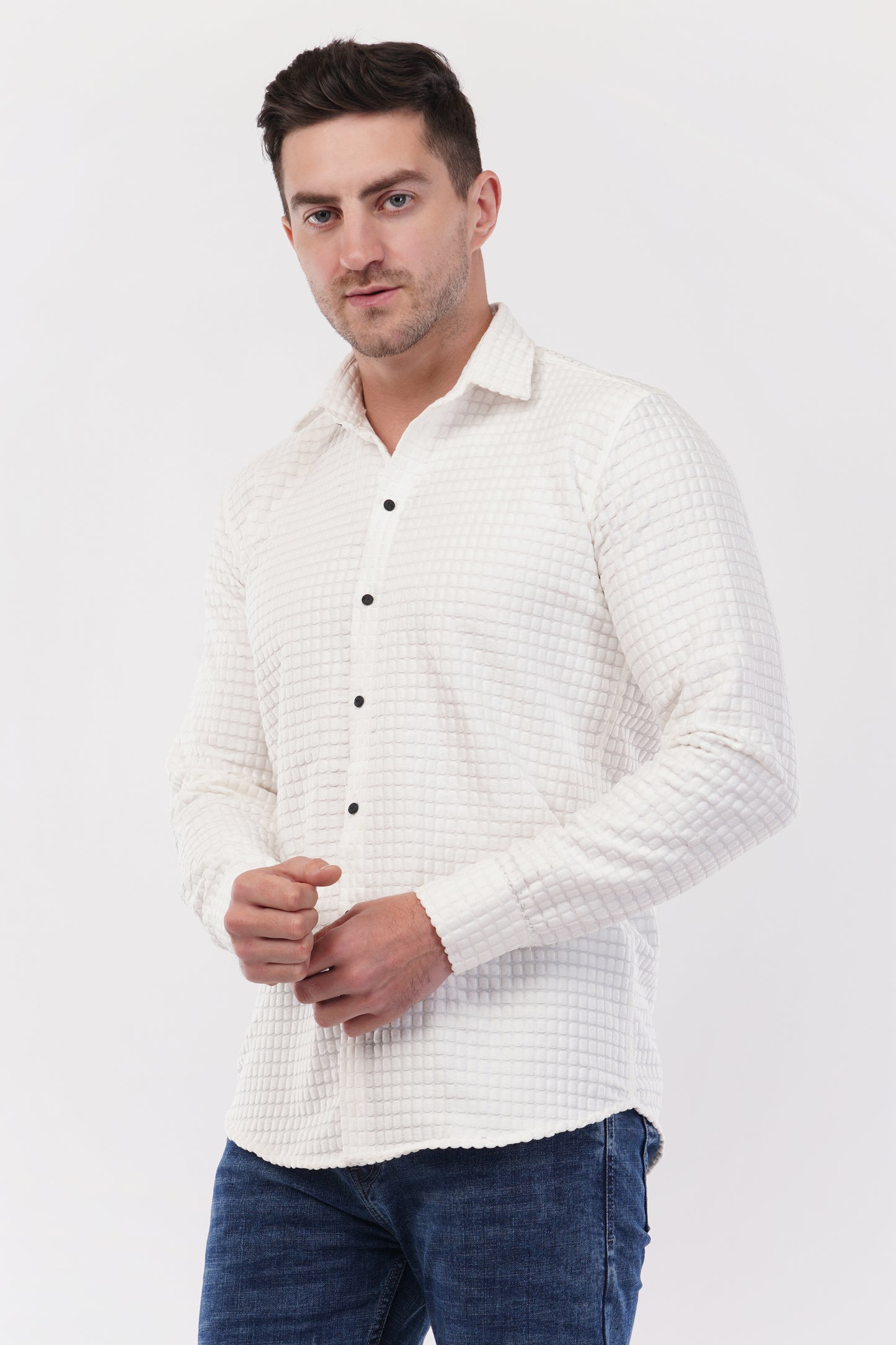 Royal White Capsule Textured Shirt