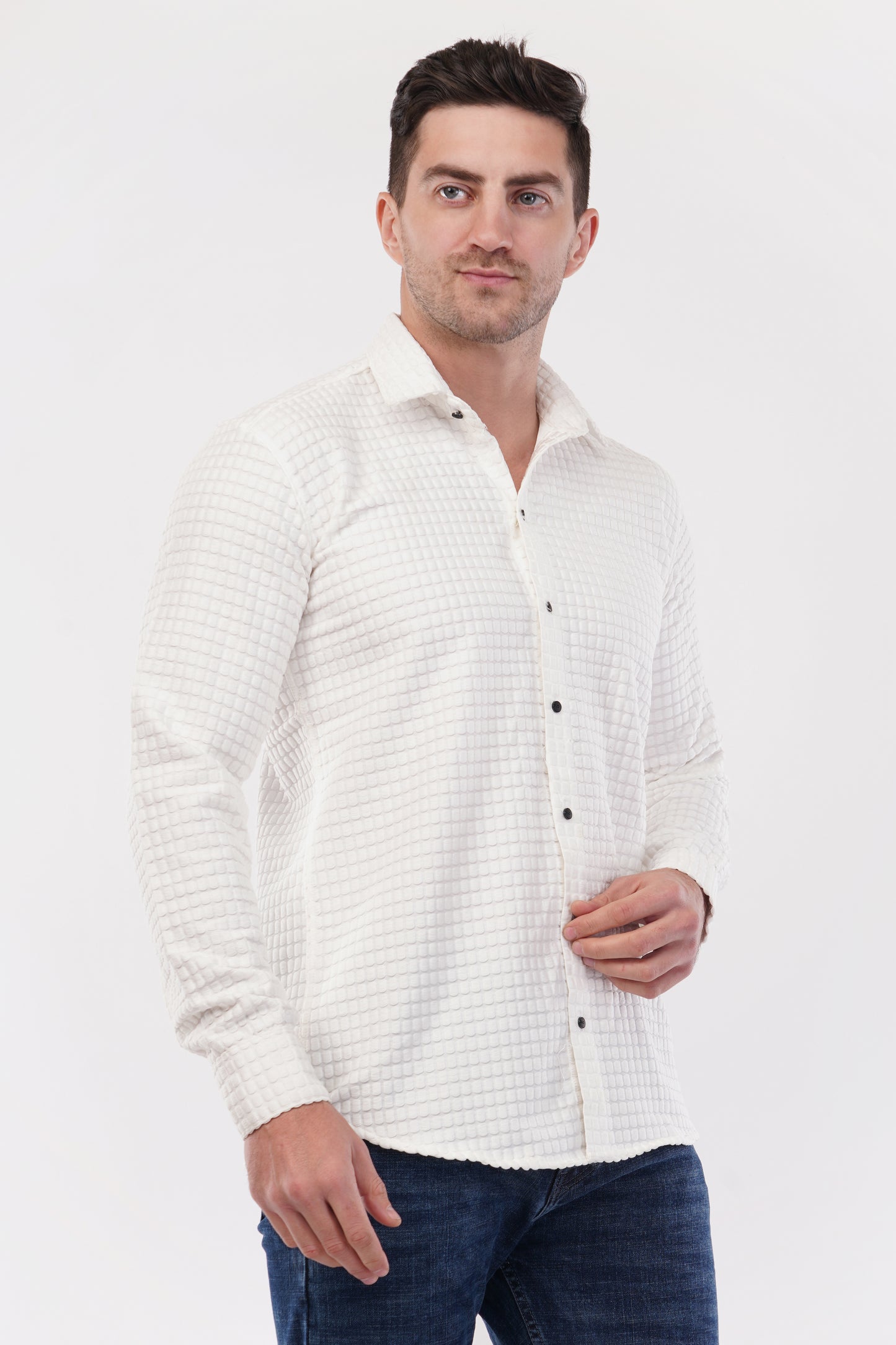 Royal White Capsule Textured Shirt