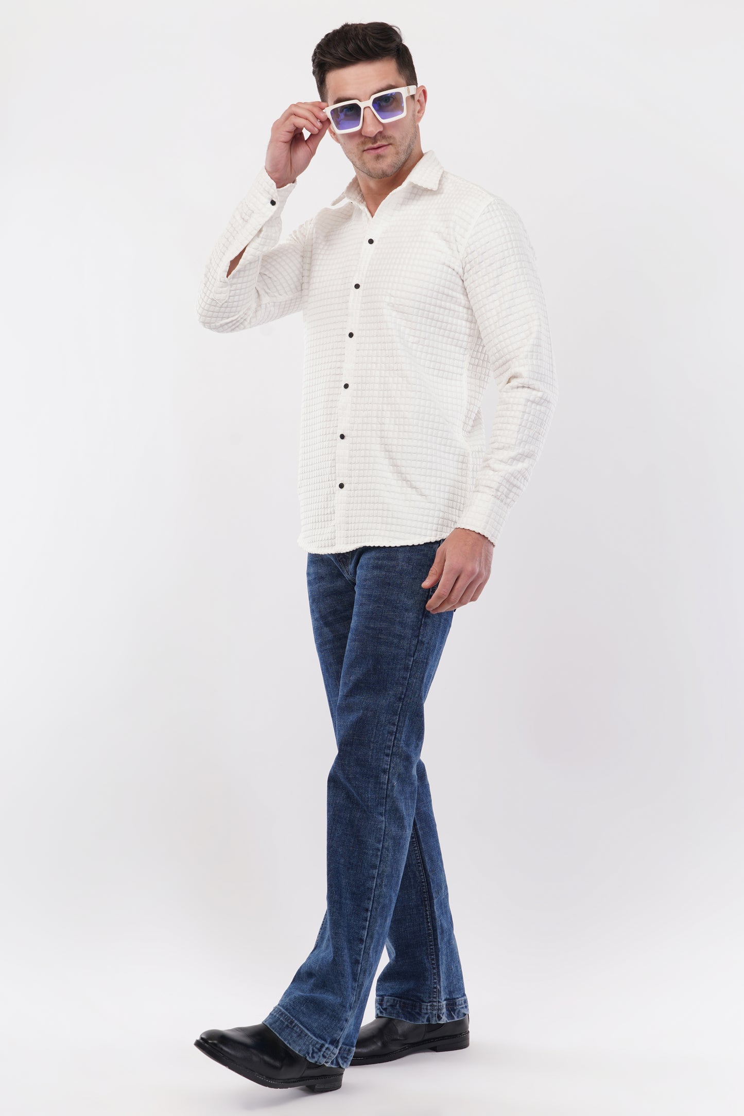Royal White Capsule Textured Shirt