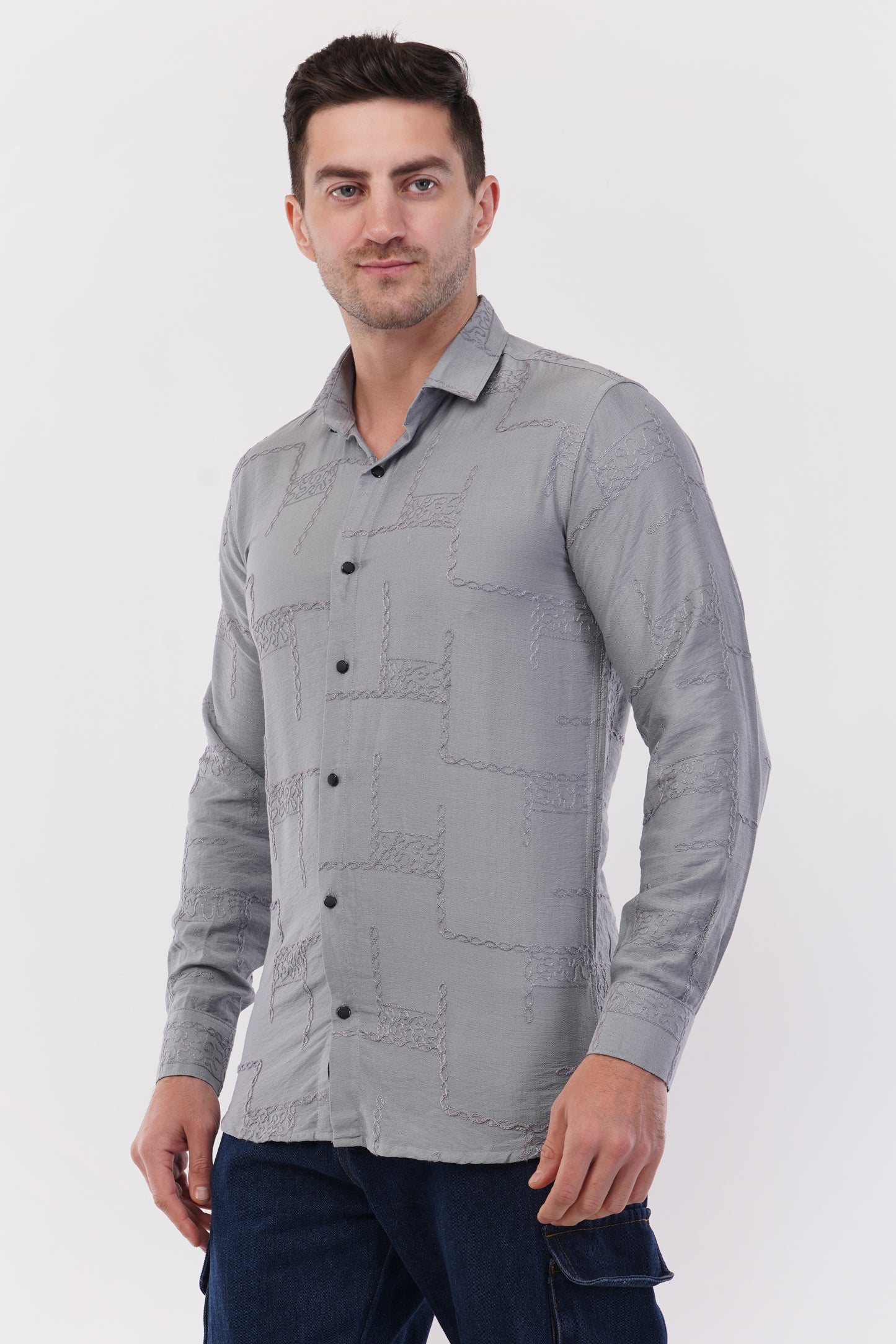 Sconce Silver Embroidery Shirt
