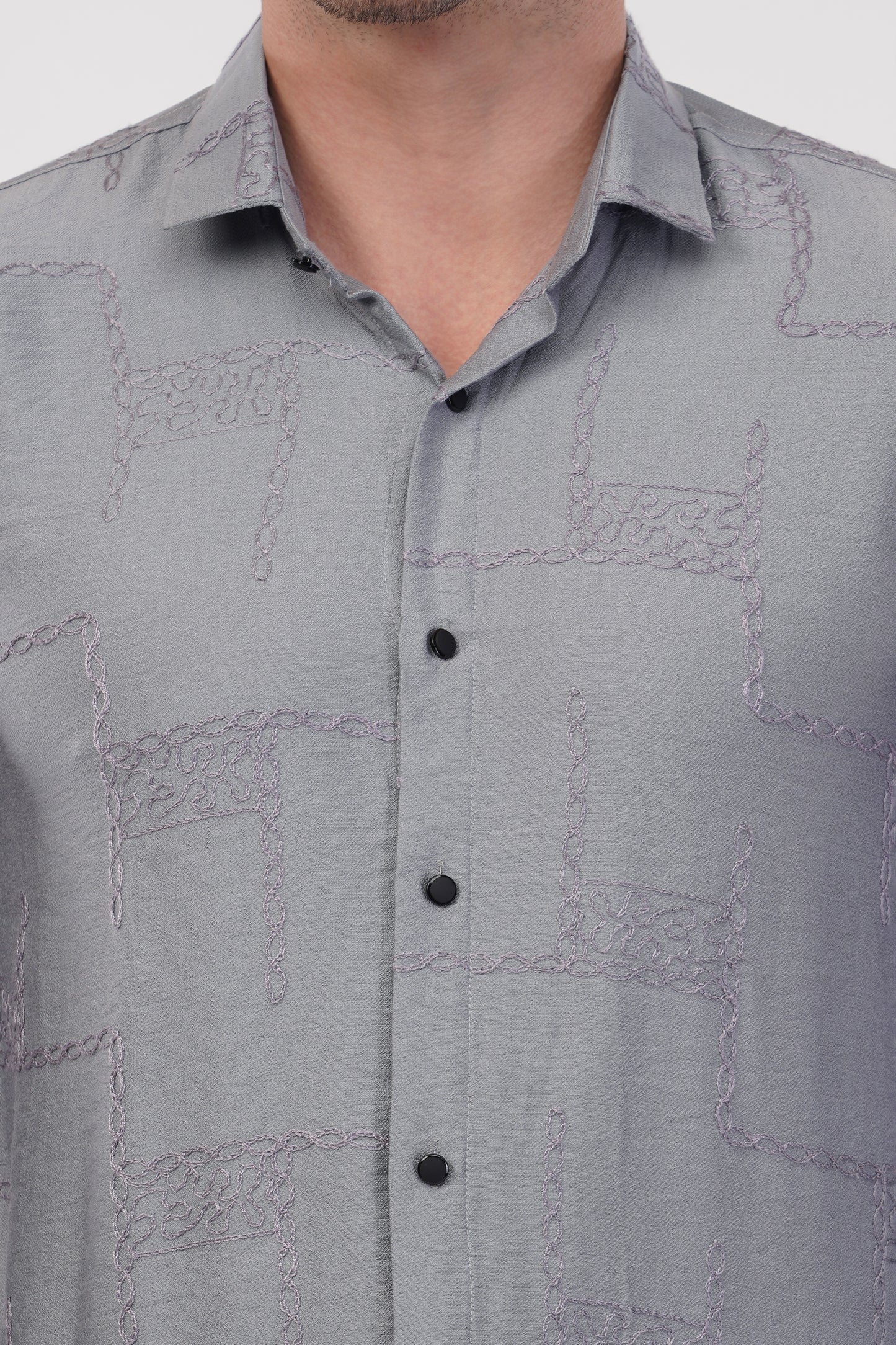 Sconce Silver Embroidery Shirt