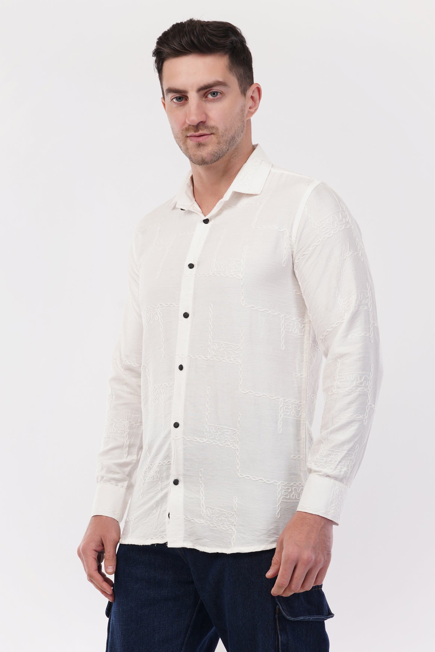 Alyssum White Embroidery Shirt