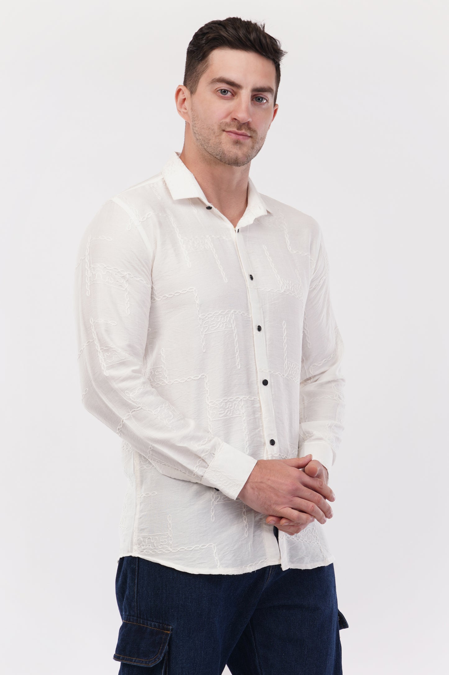 Alyssum White Embroidery Shirt