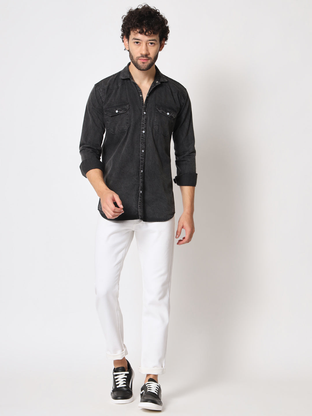 BLACK COTTON RFD SHIRT