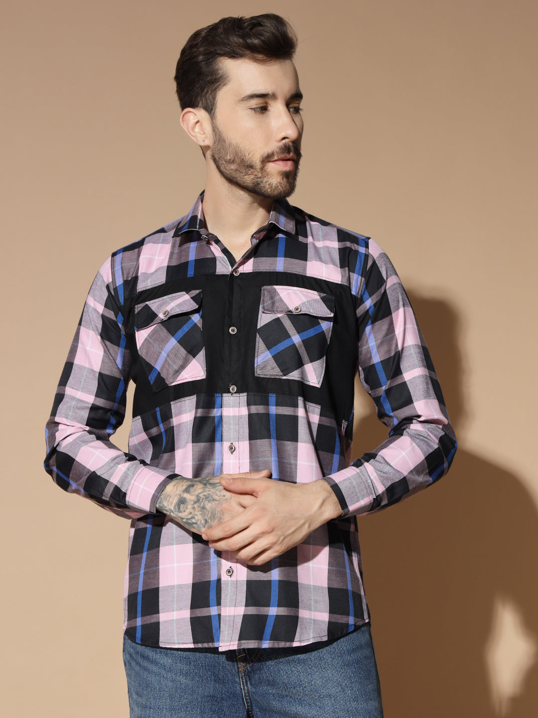 PINK CHECK SHIRT