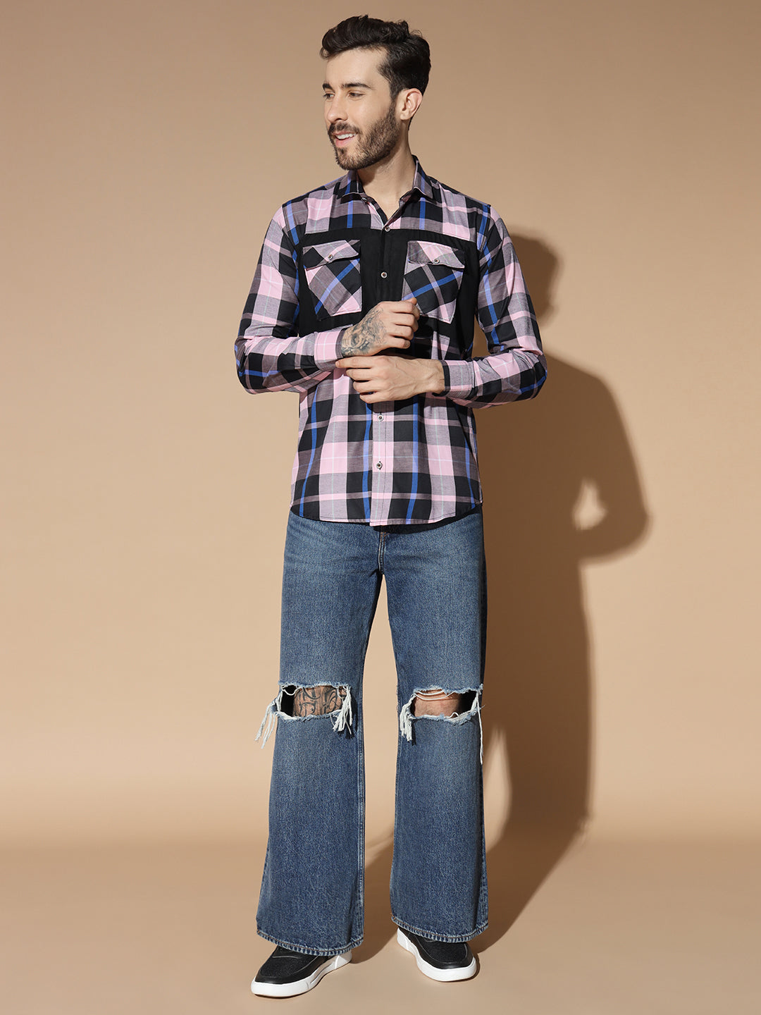 PINK CHECK SHIRT
