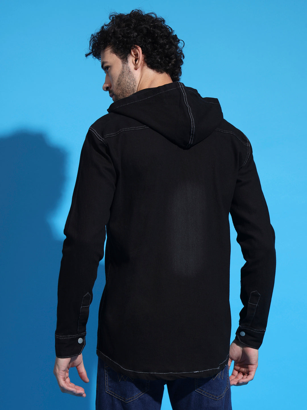 BLACK DENIM SHIRT
