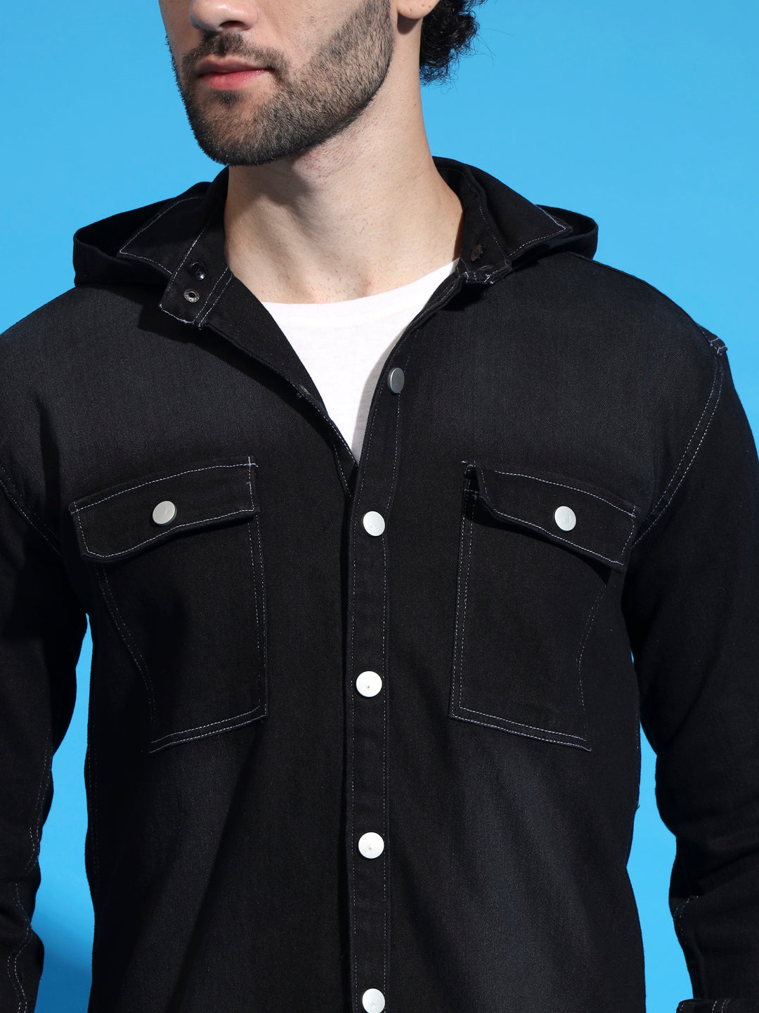 BLACK DENIM SHIRT
