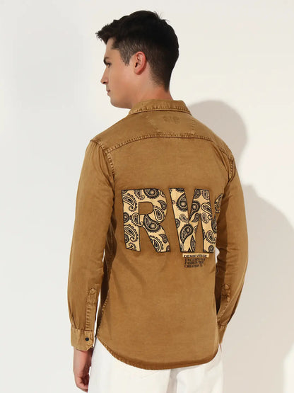 DOUBLE POCKET BACK PRINTED RFD CARGO SHIRT