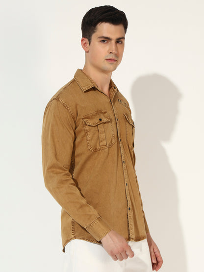 DOUBLE POCKET BACK PRINTED RFD CARGO SHIRT