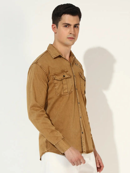 DOUBLE POCKET BACK PRINTED RFD CARGO SHIRT