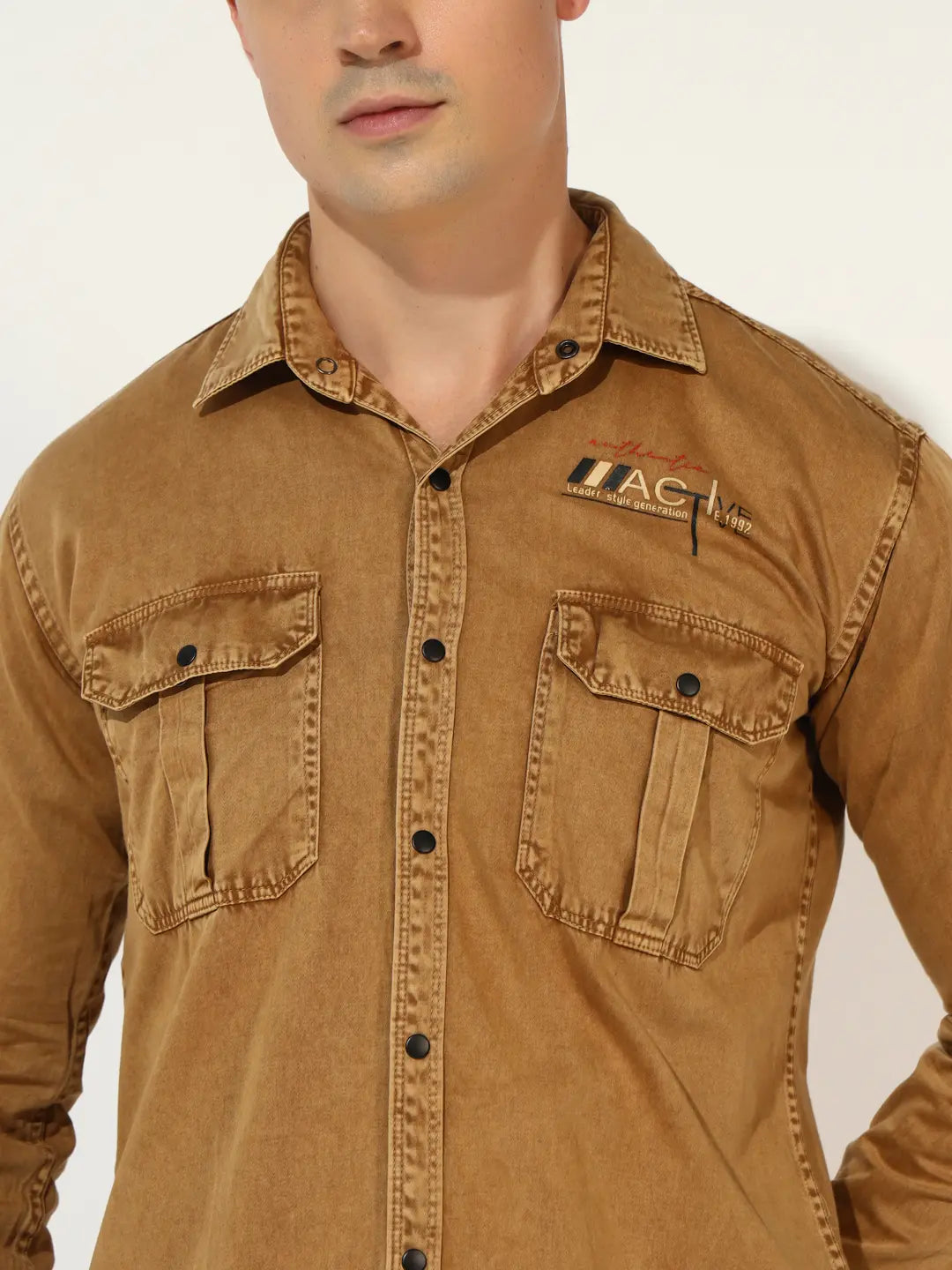 DOUBLE POCKET BACK PRINTED RFD CARGO SHIRT