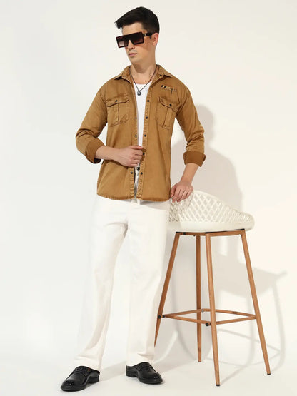 DOUBLE POCKET BACK PRINTED RFD CARGO SHIRT