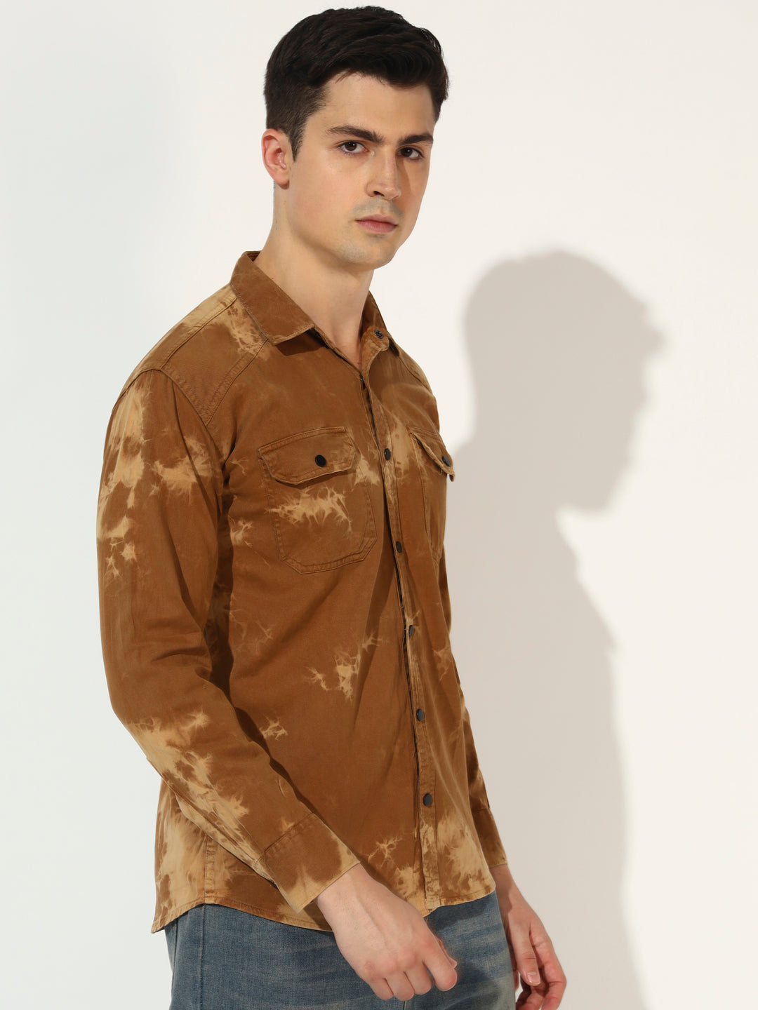 CLOUDBURST DOUBLE POCKET BROWN RFD CARGO SHIRT