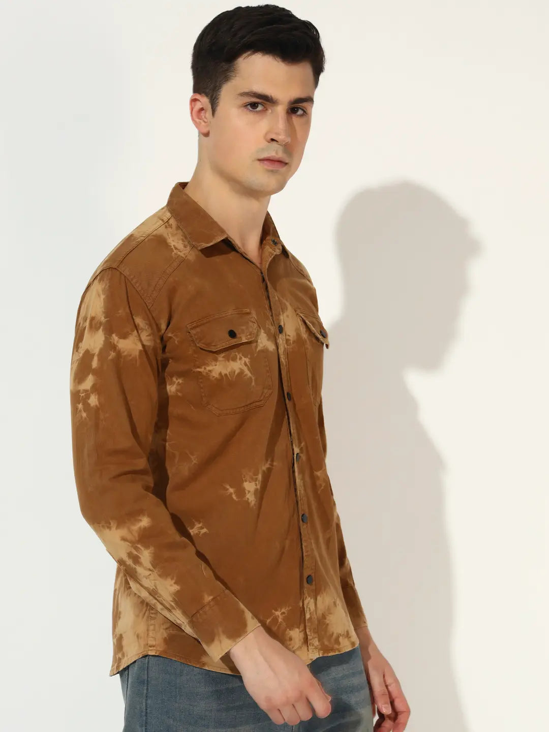CLOUDBURST DOUBLE POCKET BROWN RFD CARGO SHIRT
