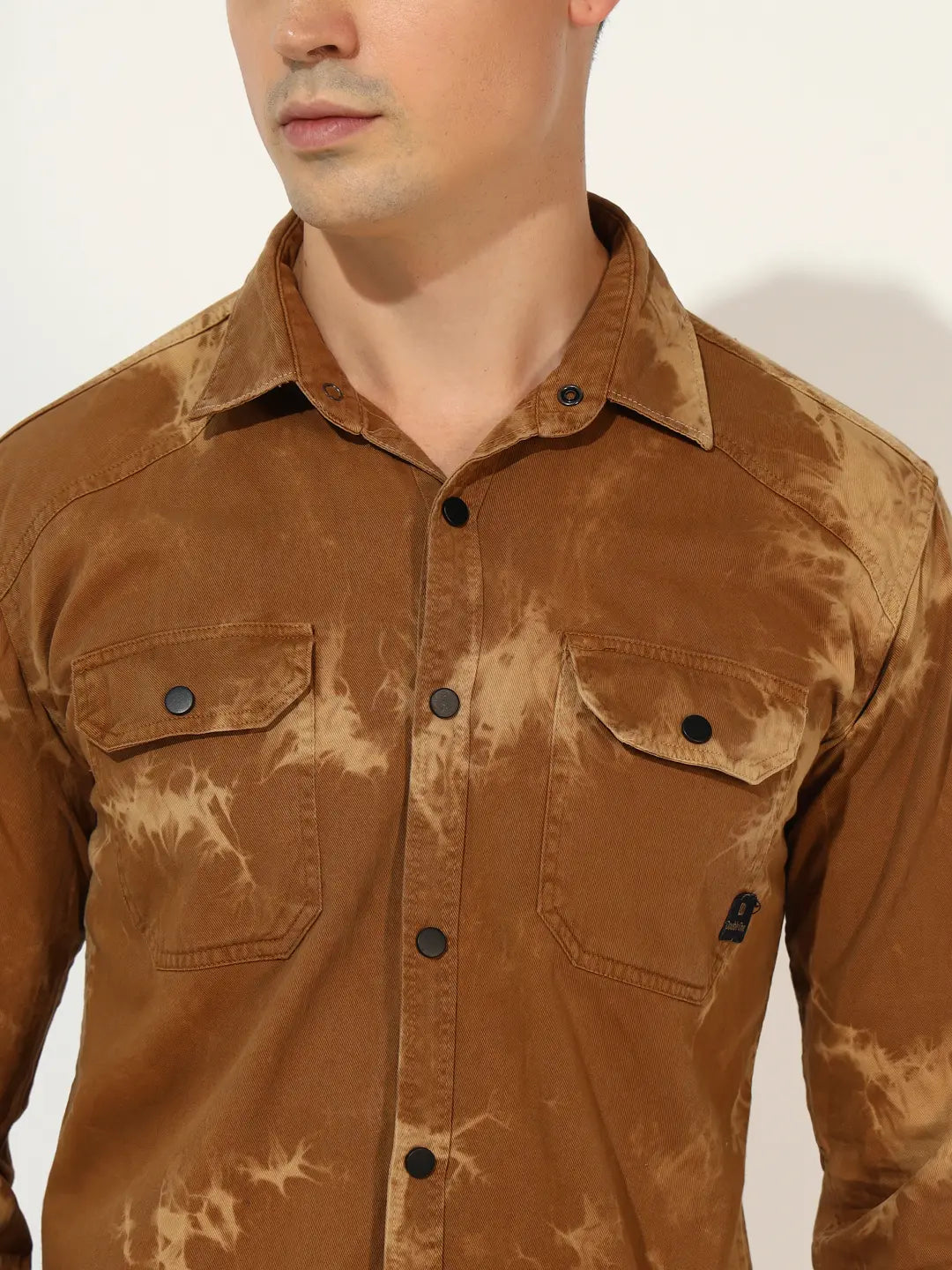 CLOUDBURST DOUBLE POCKET BROWN RFD CARGO SHIRT