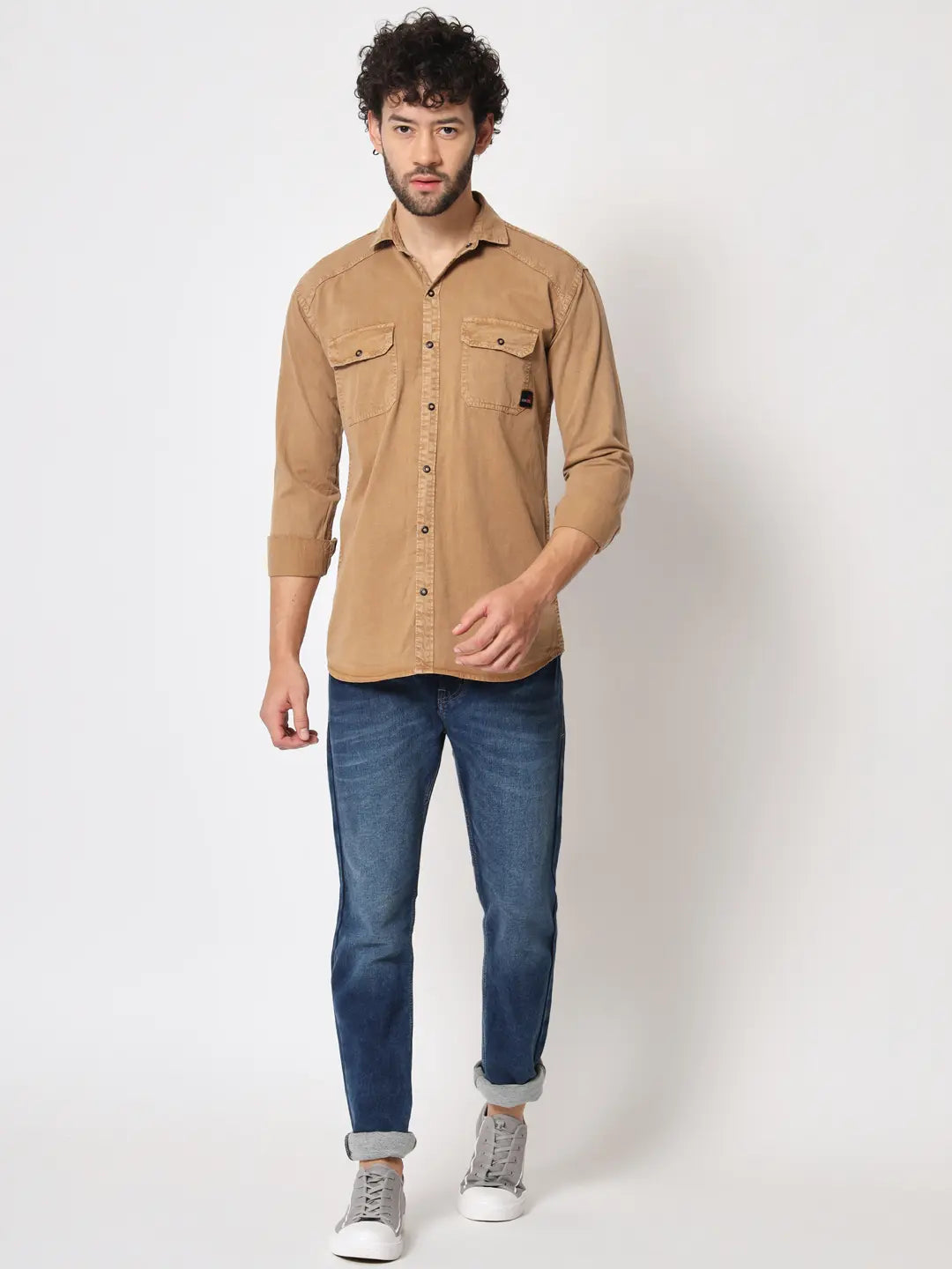 NEW DOUBLE POCKET RFD BROWN SHIRT