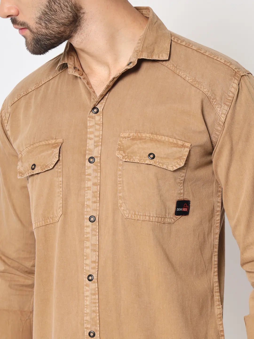 NEW DOUBLE POCKET RFD BROWN SHIRT