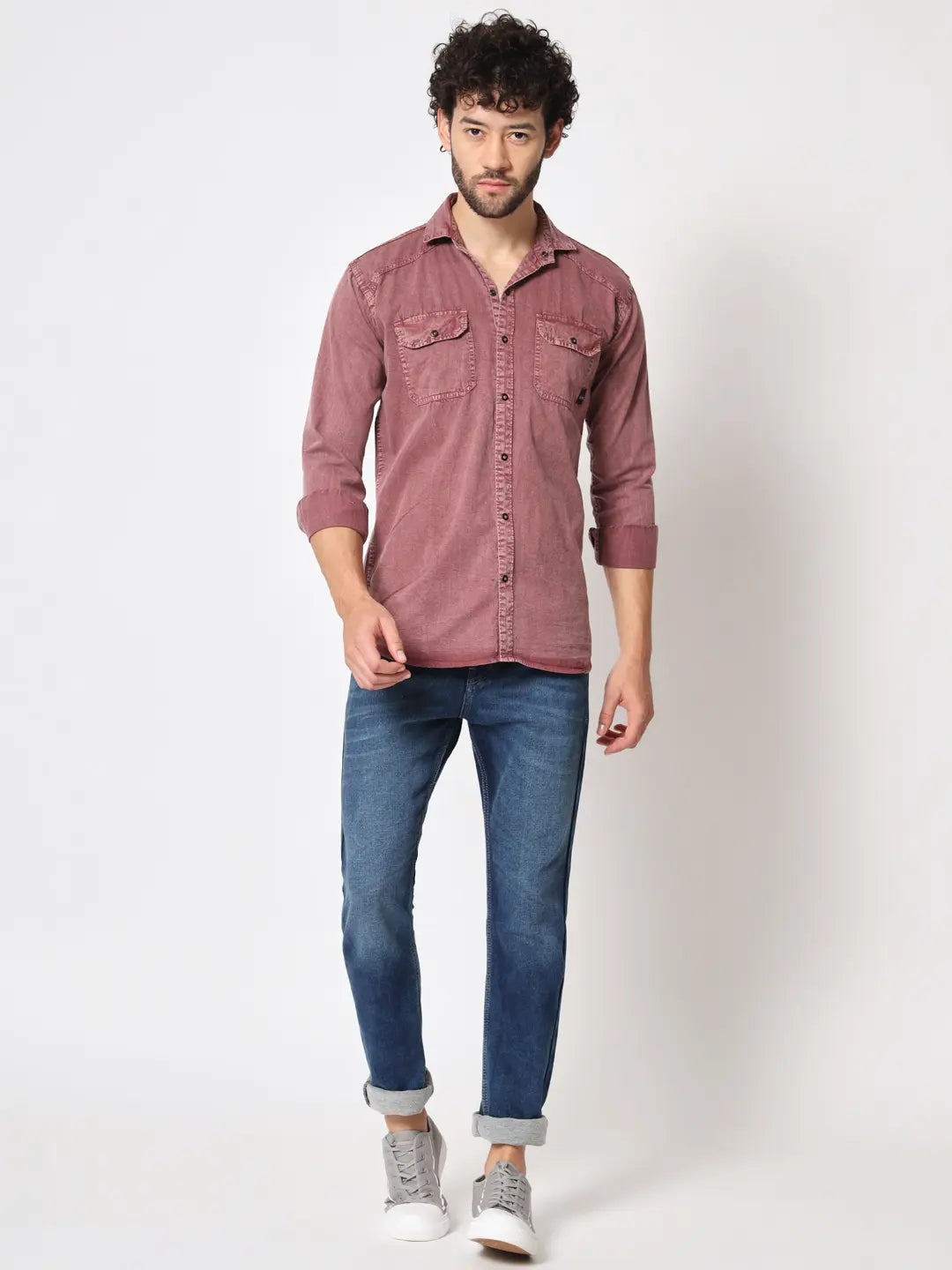 NEW DOUBLE POCKET RFD PURPLE SHIRT