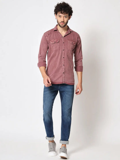 NEW DOUBLE POCKET RFD PURPLE SHIRT