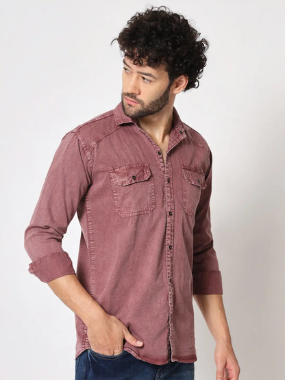 NEW DOUBLE POCKET RFD PURPLE SHIRT