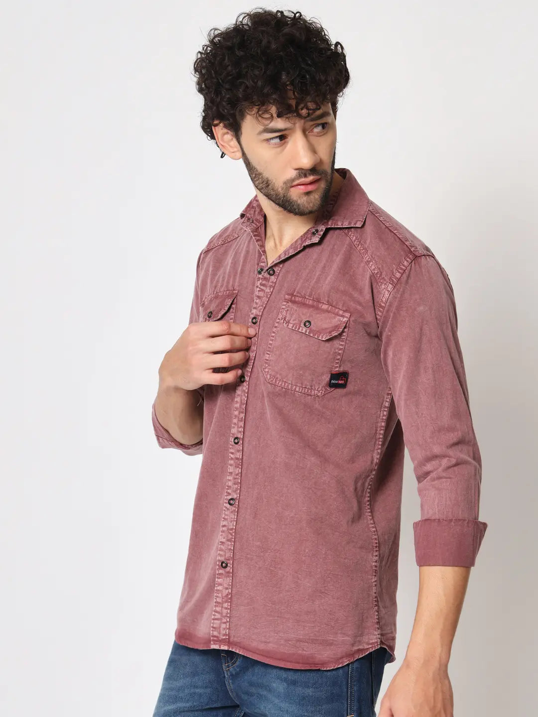 NEW DOUBLE POCKET RFD PURPLE SHIRT