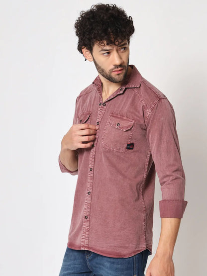 NEW DOUBLE POCKET RFD PURPLE SHIRT