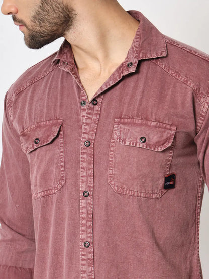 NEW DOUBLE POCKET RFD PURPLE SHIRT