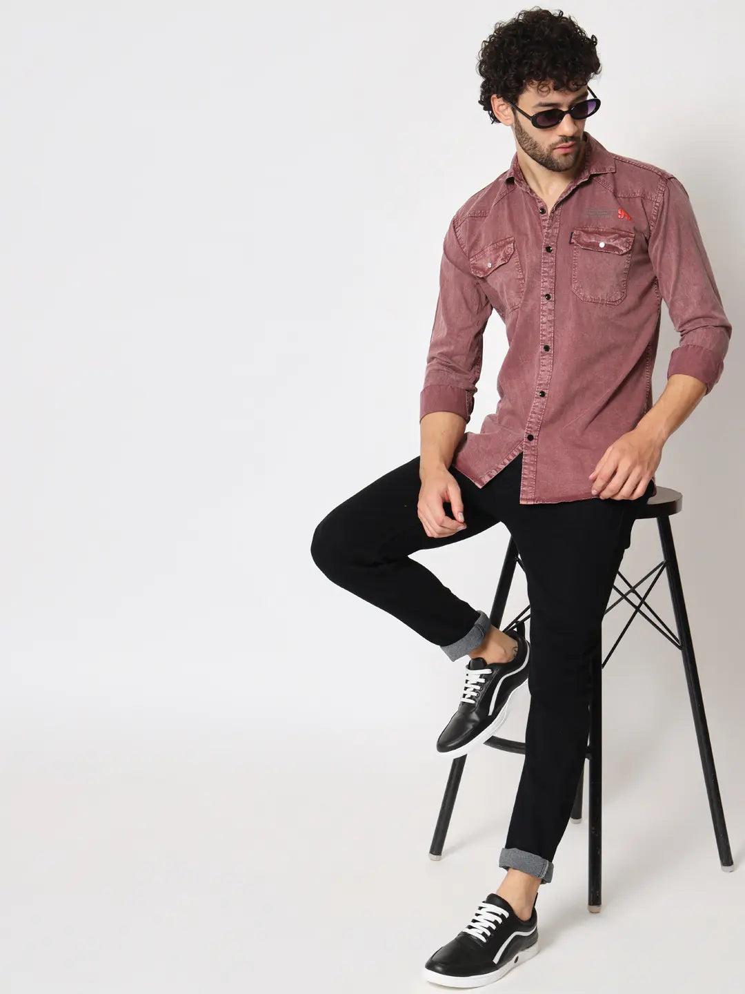 DOUBLE POCKET COTTON RFD RED SHIRT