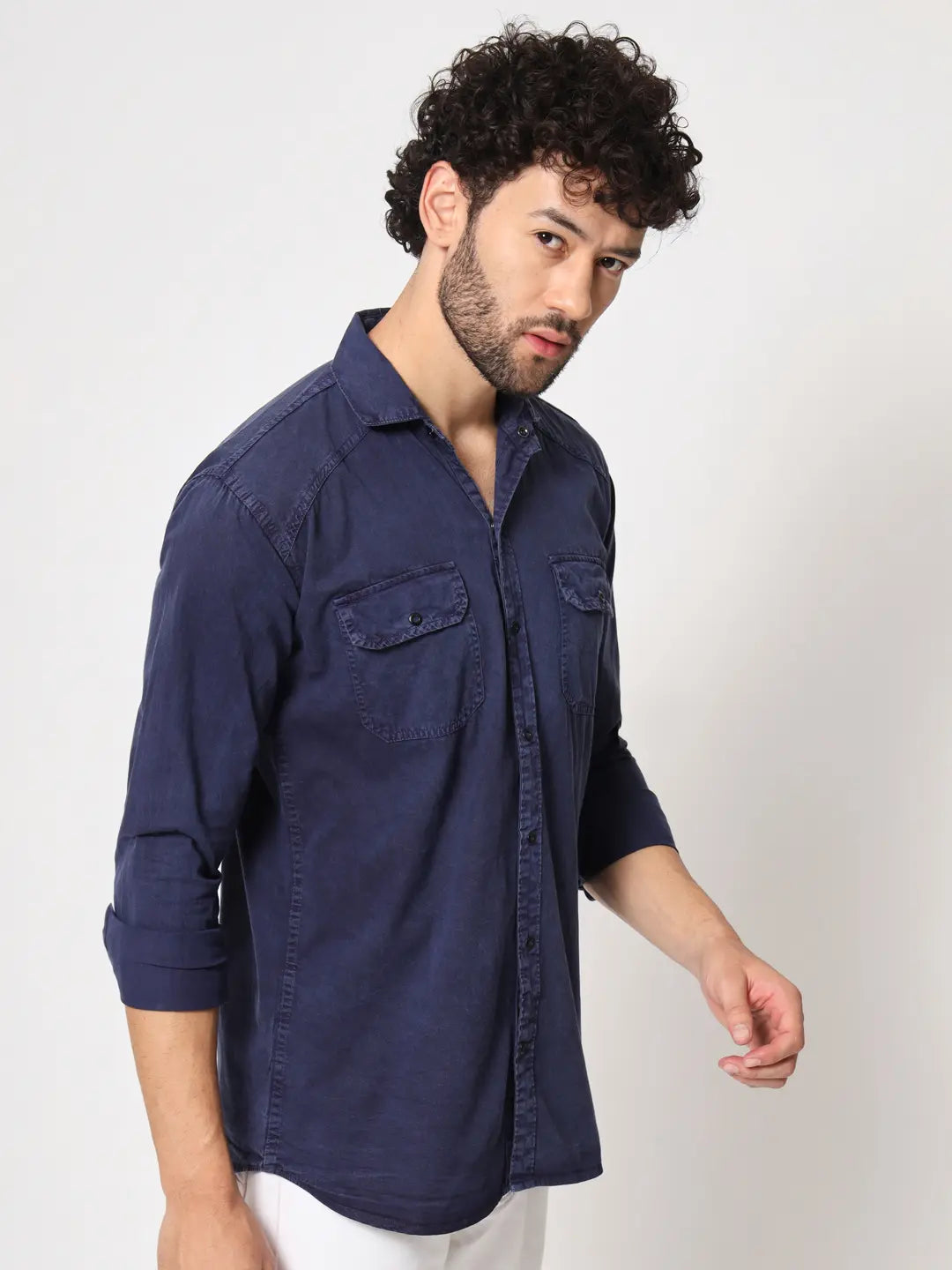 NEW DOUBLE POCKET RFD BLUE SHIRT