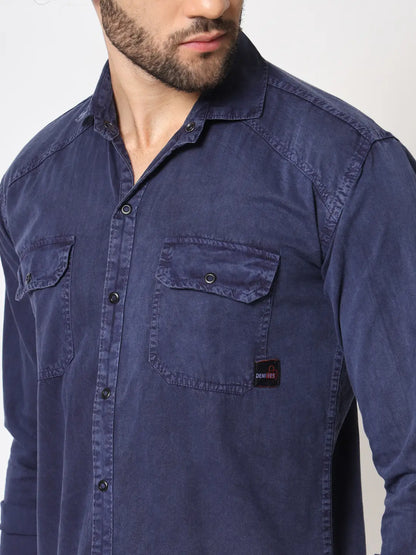 NEW DOUBLE POCKET RFD BLUE SHIRT
