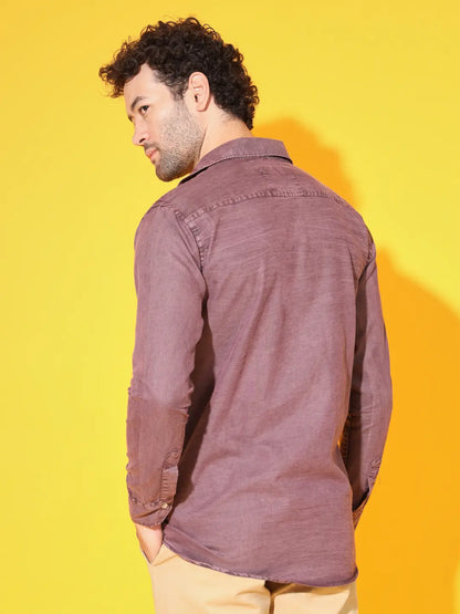 POPULAR DOUBLE POCKET SIMPLE RFD MEHROON SHIRT