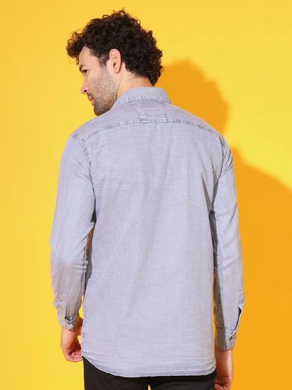 STYLISH DOUBLE POCKET LIGHT GREY RFD SHIRT