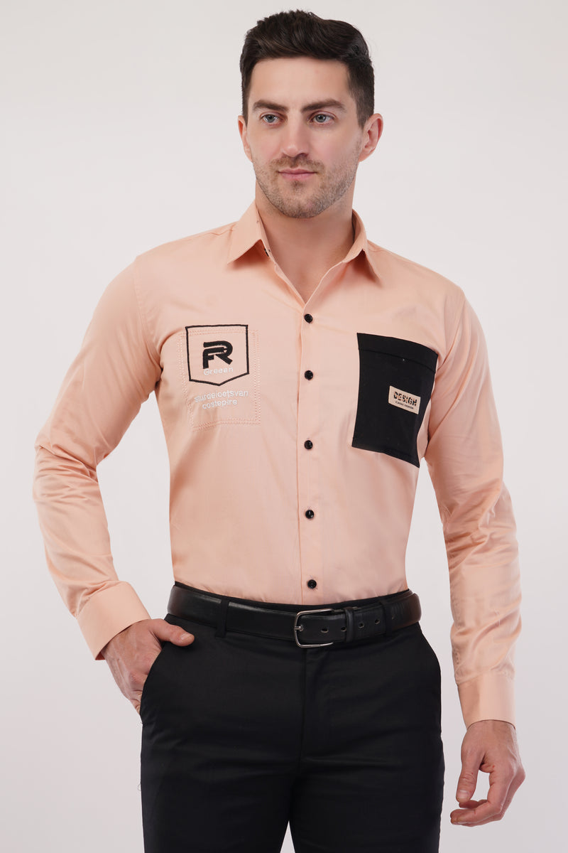 Pale Chestnut Embroidery Shirt