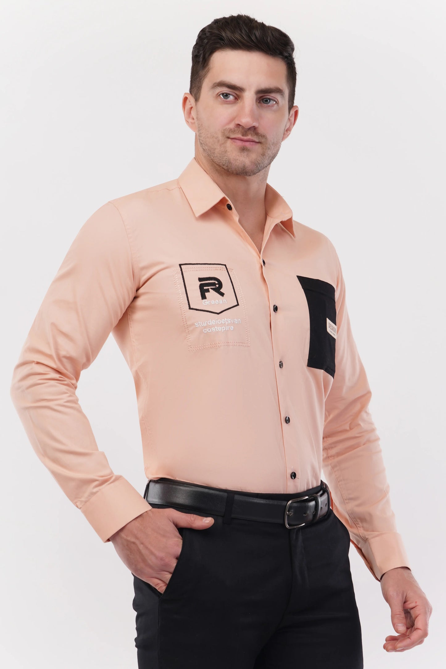 Pale Chestnut Embroidery Shirt