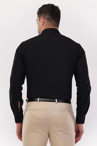 Chinese Black Embroidery Shirt