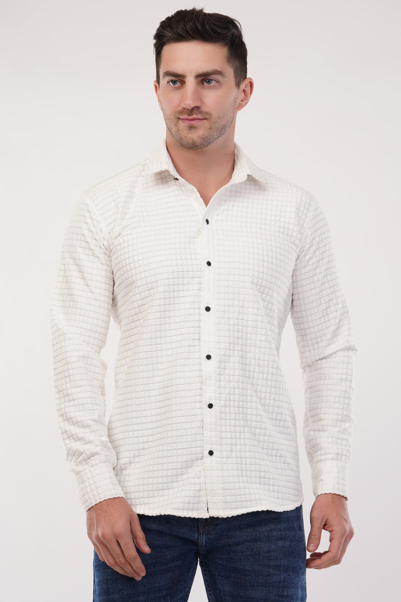 Royal White Capsule Textured Shirt