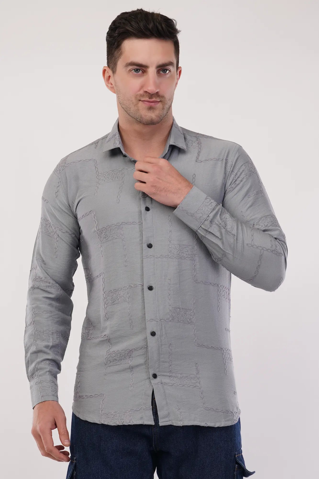 Sconce Silver Embroidery Shirt