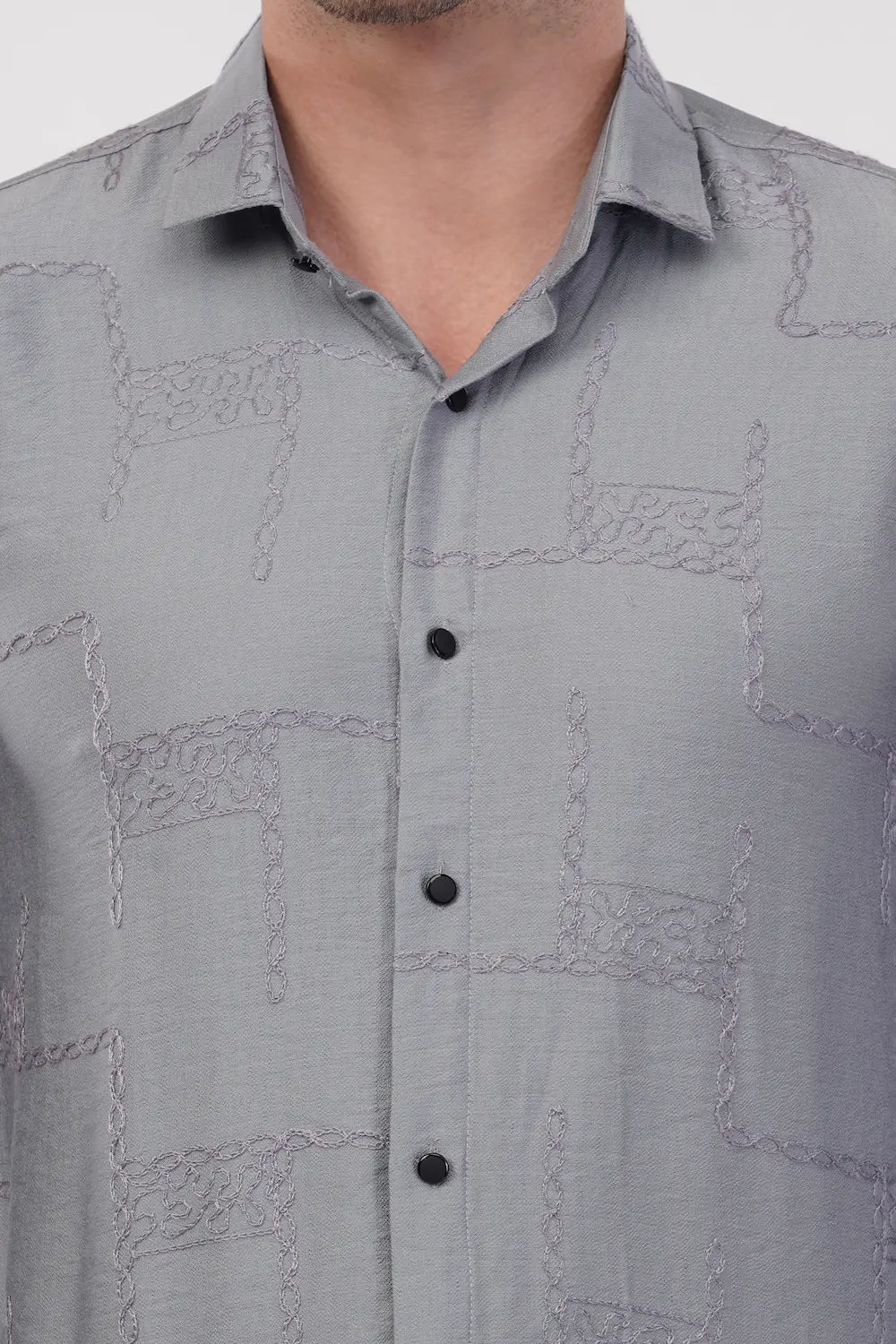 Sconce Silver Embroidery Shirt
