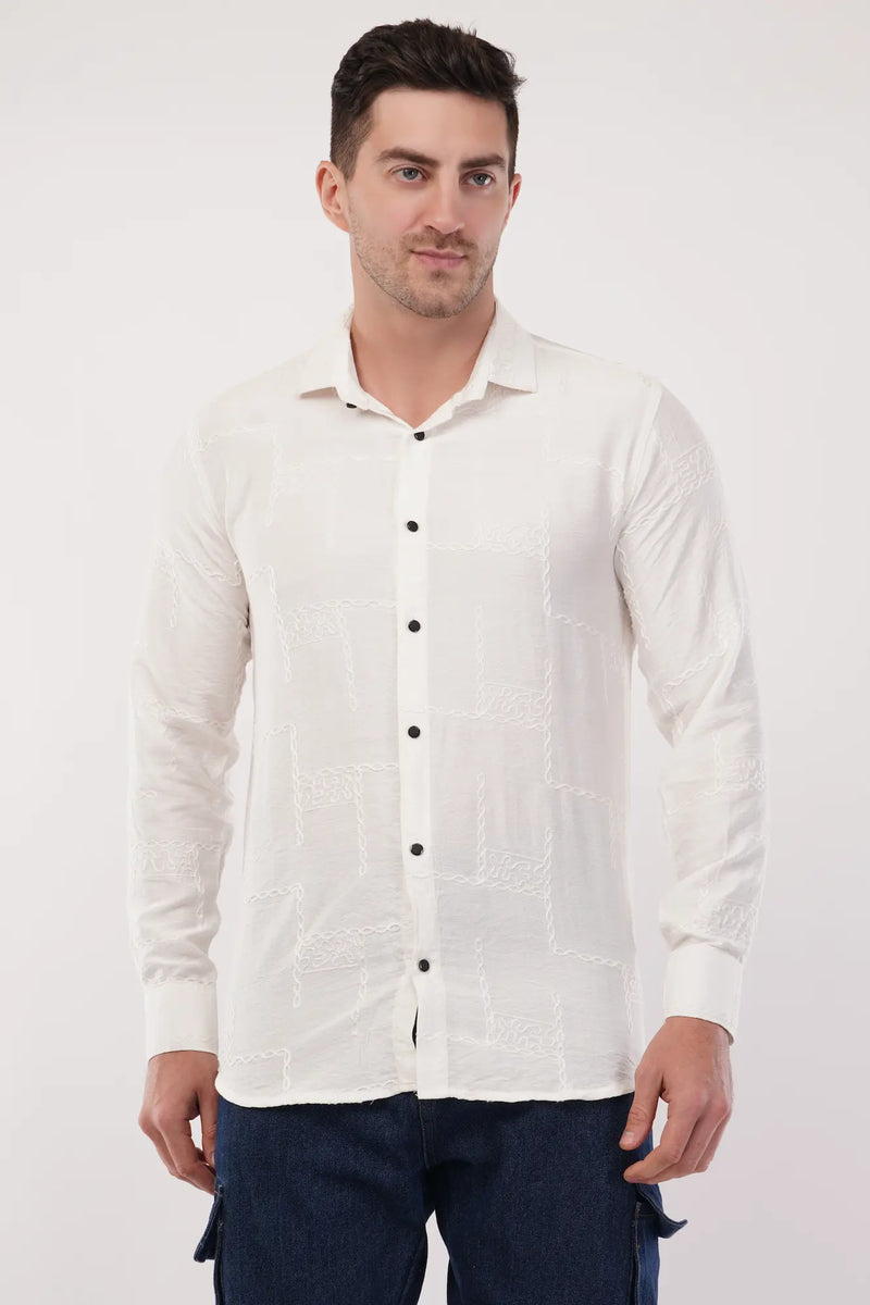 Alyssum White Embroidery Shirt