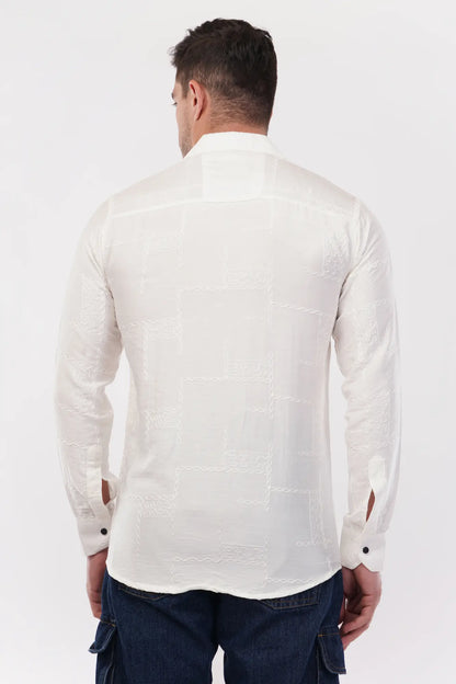 Alyssum White Embroidery Shirt