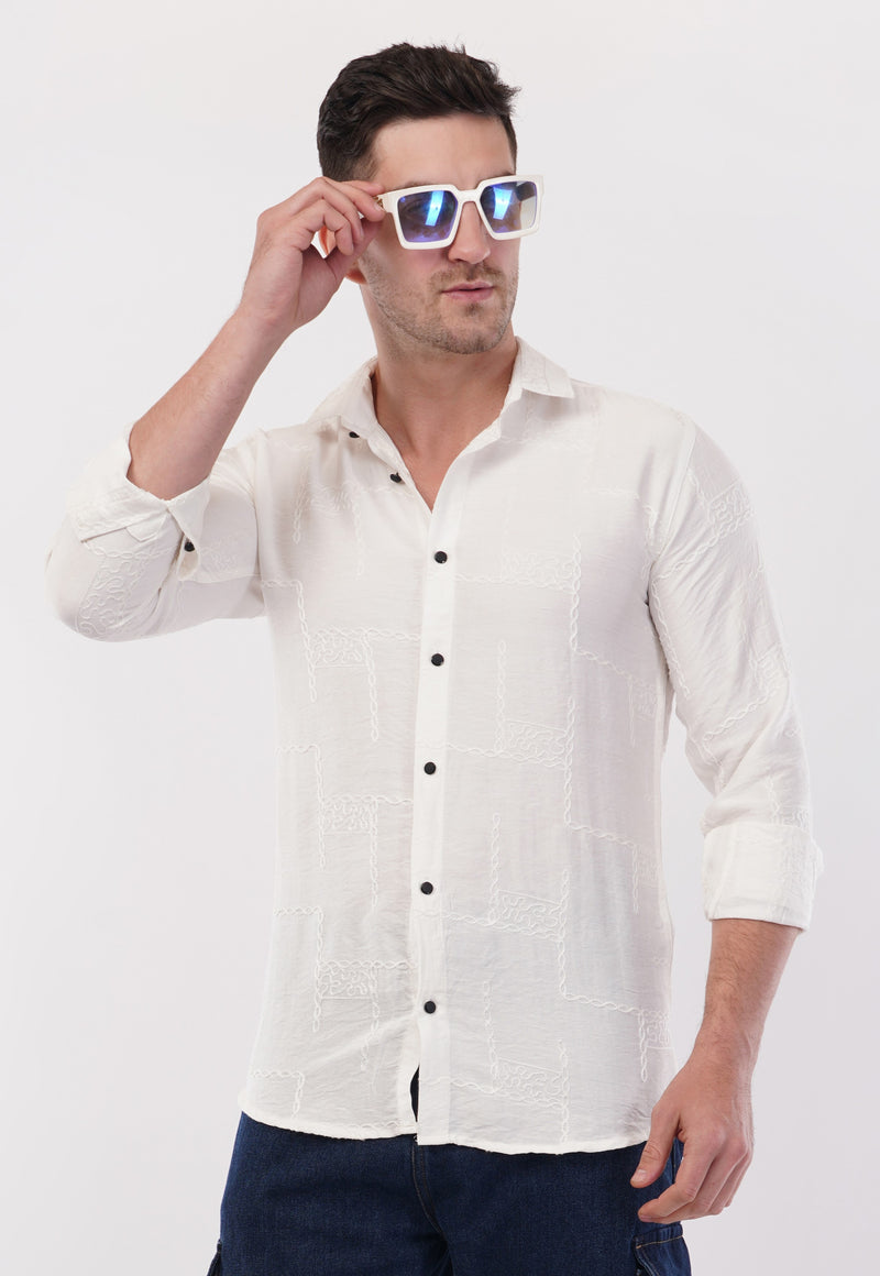 Alyssum White Embroidery Shirt